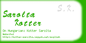 sarolta kotter business card